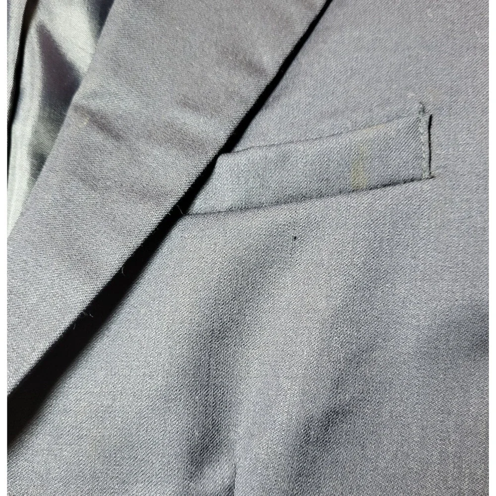 Zara Boys Navy Blue Blazer Boy's Size 7/8 2 Button Front 3 Button Sleeve Pockets